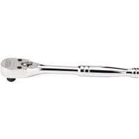 Draper Expert 60 tooth reversible ratchet, 1/4" square drive, polished silver finish with ergonomic handle design.