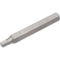 Hexagonal silver Draper Expert 6mm x 75mm insert bit with engraved branding, designed for mechanic's bit sets.