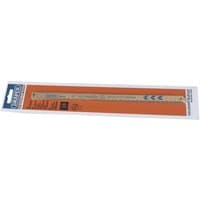 Draper Expert bi-metal hacksaw blades, 300mm, 24tpi, pack of 10, in orange and white packaging.