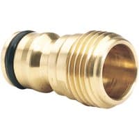Brass accessory connector with ribbed texture and black O-ring, 1/2 inch size by Draper Expert.