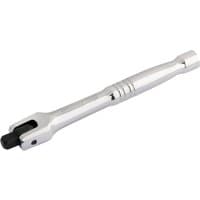 Silver Draper Expert breaker bar, 1/4" square drive, 150mm length, with a knurled grip and polished finish.
