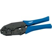 Draper Expert Coaxial Series Crimping Tool, 225mm, with blue handles and black metal jaws.