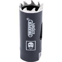 Blue Draper Expert Cobalt Hole Saw, 20mm, with jagged cutting edge and branded logo on the side.