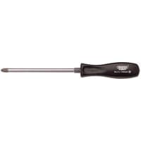 Black-handled Draper Expert cross slot screwdriver, No.3 x 150mm, with a long metal shaft and precision tip.