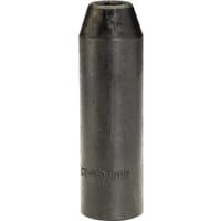 Black Draper Expert deep impact socket, 1/2" square drive, 10mm, cylindrical shape with engraved size marking.