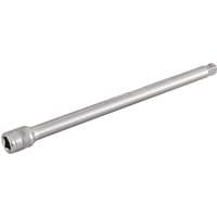 Polished chrome Draper Expert wobble extension bar, 1/4" square drive, 150mm length, sleek cylindrical design.