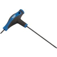 Black and blue Draper Expert TX-STAR T9 T-handle key with ergonomic grip and long metal shaft.