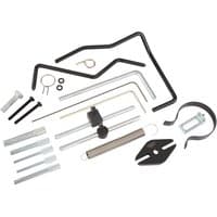 Draper Expert engine timing kit with various metal rods, pins, and brackets for Citroen and Peugeot vehicles.