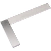 Silver Draper Expert Engineer's Precision Square, 150mm, with a right-angle L-shape and brushed metal finish.