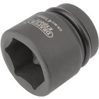 Draper Expert black impact socket, 6-point design, 1" square drive, 41mm size, with white branding on the side.
