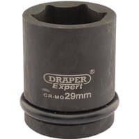 Black Draper Expert HI-TORQ 6 Point Impact Socket, 3/4" Sq. Dr., 29mm with engraved logo and size marking.
