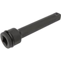 Black Draper Expert impact extension bar, 1" square drive, 250mm length, with a robust cylindrical design.