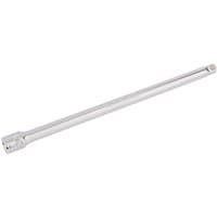 Silver Draper Expert extension bar, 3/8" square drive, 250mm length, sleek cylindrical design.