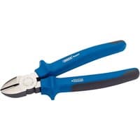 Blue Draper Expert diagonal side cutter, 180mm, with soft grip handles and polished steel cutting edges.