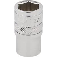Silver Draper Expert 6-point socket, 1/4" square drive, 3/8" size, with knurled grip and polished finish.