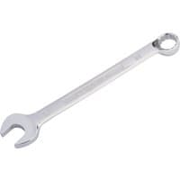Silver Draper Expert 19mm combination spanner with open and ring ends, HI-TORQ design for enhanced grip.