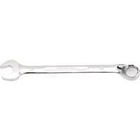 Silver Draper Expert HI-TORQ combination spanner, 28mm, with open and ring ends, polished chrome finish.