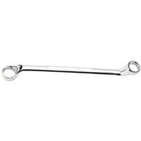 Silver Draper Expert HI-TORQ deep offset ring spanner, dual ends 24mm and 27mm, with a curved handle design.