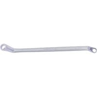 Silver Draper Expert HI-TORQ deep offset ring spanner, 6 x 7mm, with angled ends and polished finish.