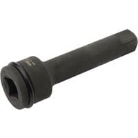 "Draper Expert black impact extension bar, 3/4 inch square drive, 150mm length, with a robust cylindrical design"