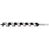 Draper Expert long auger bit, 25 x 330mm, silver and black spiral design, display packed.