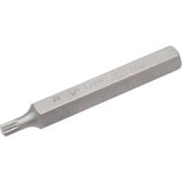 Draper Expert M5 x 75mm spline bit, silver, hexagonal shaft, 10mm insert for mechanic's bit sets.