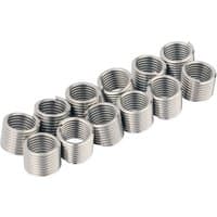 Draper Expert silver metal thread inserts, M9 x 1.25, coiled design, arranged in four rows, pack of 12.