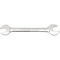 Silver Draper Expert open end spanner, 24 x 27mm, with polished finish and engraved size markings on the handle.