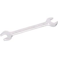 Silver Draper Expert open end spanner, 25 x 28mm, with polished finish and engraved size markings.