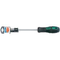 Draper Expert PZ Type Screwdriver, No.3 x 150mm, with black and green ergonomic handle and silver shaft.