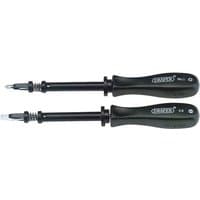 "Draper Expert 2 Piece Screw Holding Mechanics Screwdriver Set with black handles and magnetic tips"