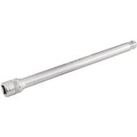 Satin chrome wobble extension bar, 1/2" square drive, 250mm length, sleek silver finish, by Draper Expert.
