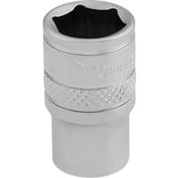 Silver Draper Expert 10mm socket with 1/4" square drive, knurled grip, and polished finish.