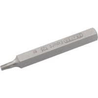 Gray Draper Expert T25 x 75mm TX-STAR bit with hexagonal shaft and engraved text, designed for mechanic's bit sets.