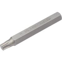 Silver Draper Expert T45 x 75mm TX-STAR bit with hexagonal shaft and engraved branding.