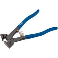 Draper Expert tile cutting pliers, 200mm, with blue handles and spring mechanism, 16mm cutting capacity.