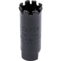 Black Draper Expert hole saw with tungsten carbide grit edge, 20mm size, cylindrical shape with serrated top.