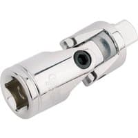 Chrome Draper Expert universal joint, 3/8" square drive, with swivel head and polished finish.