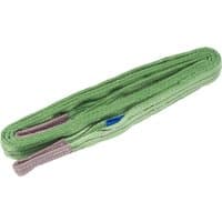 Green Draper Expert wide load sling, 2m x 60mm, with reinforced loops, 2 tonne capacity.
