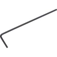 Black Draper extra long metric hexagon key, 1.5mm, with an L-shaped design and smooth finish.
