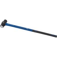 Draper sledge hammer with black head, blue fibreglass shaft, and black grip, 3.2kg/7lb.