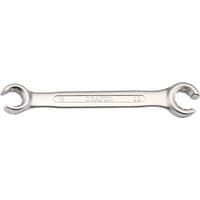 Silver Draper flare nut spanner, 19 x 22mm, with open ends and a smooth, polished finish.