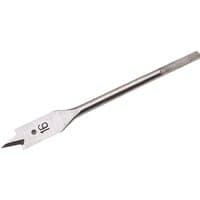 "Draper Flat Wood Bit, 16mm, silver steel with sharp spade tip and hex shank for drilling wood"