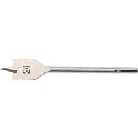 Silver Draper flat wood bit, 24mm, with pointed tip and engraved size marking on a long, straight shaft.