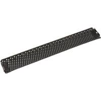 Black Draper half round multi-rasp wood file blade, 255mm, with perforated surface and flat back.
