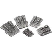Gray Draper hammer wedges, pack of 5, textured metal with grooved surfaces for secure hammer head fitting.