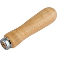 Wooden Draper hardwood file handle, 100mm, with a smooth finish and metal ferrule at the base.