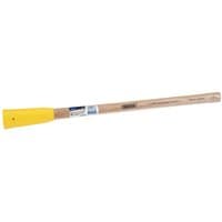Draper hardwood pick axe shaft, 915mm, with natural wood finish and yellow grip end.