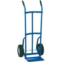Blue Draper Heavy Duty Sack Truck with black handles, two large wheels, and a sturdy metal frame.