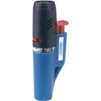 Blue Draper high temperature gas torch with black nozzle and red ignition button.